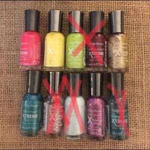 Special Listing of Nail Polishes
